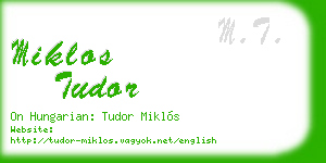 miklos tudor business card